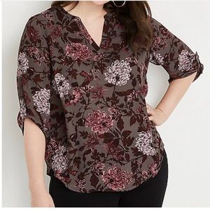 Atwood 3/4 Sleeve Popover Blouse - Size large